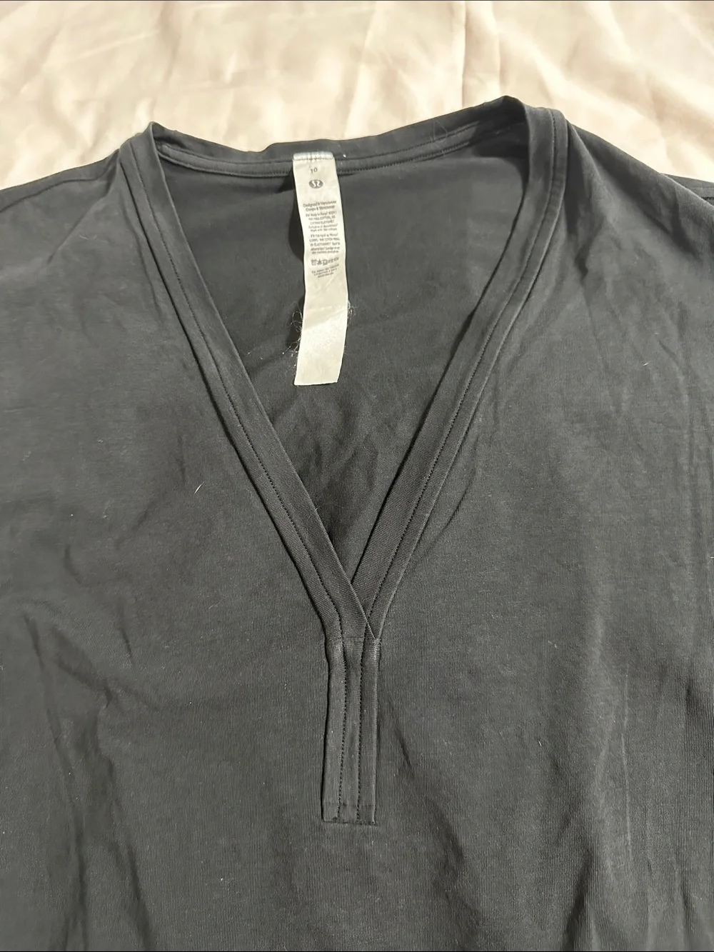 Lululemon Deep Charcoal V-Neck Long Sleeve Back in Action - 10